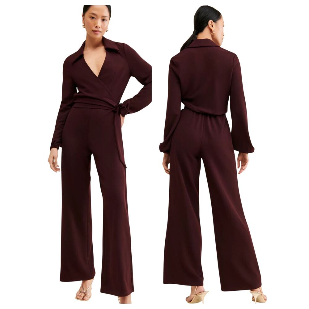 Awaylee (Anthropologie) Jumpsuit
Tie front Burgundy 
size small